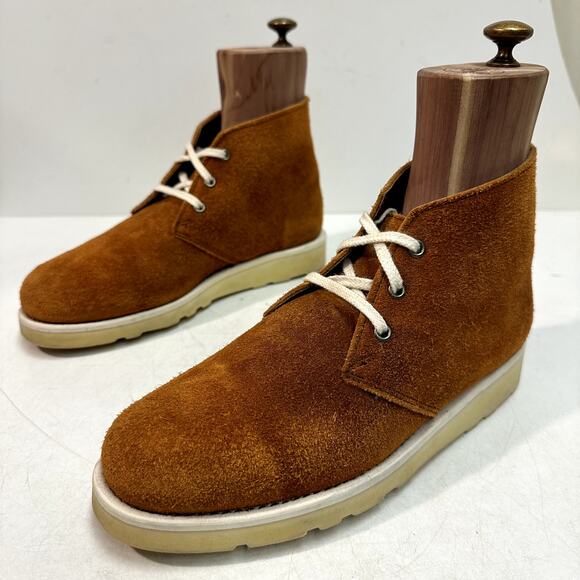 VGUC Rancourt & Co. x Helm Suede Roughout Boots Wedge Sole Made in Maine USA 8 D main image 9